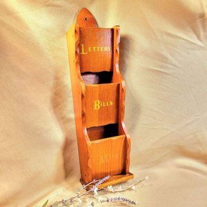 Vintage Wooden Letter Mail Holder